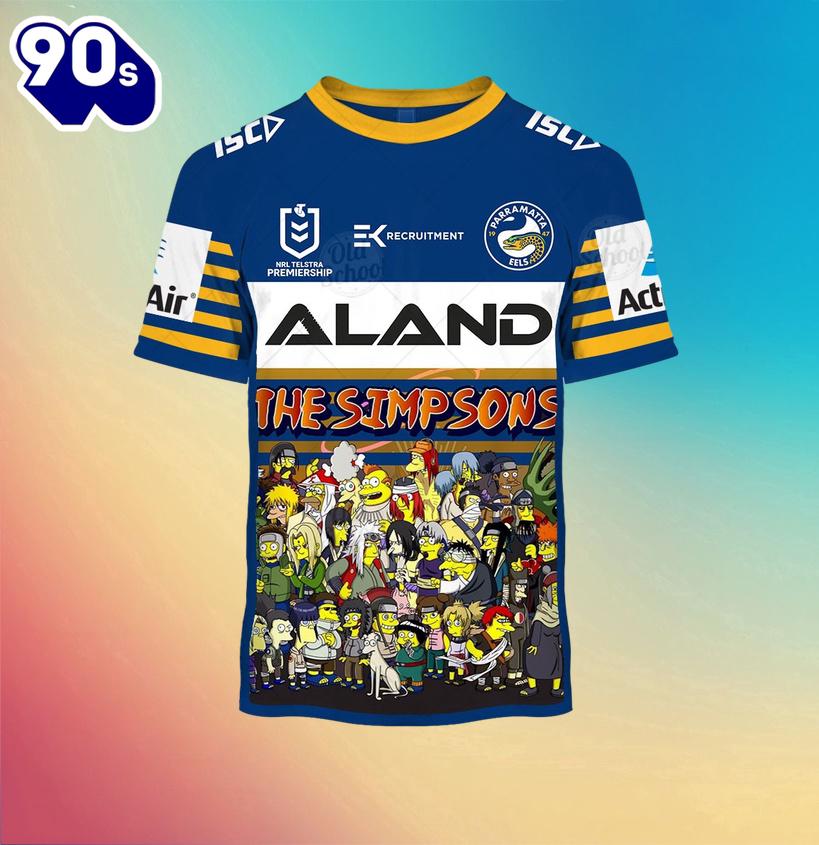 NRL Parramatta Eels Custom Name Number x The Simpsons Halloween Kids T-shirt NRL Parramatta Eels Custom Name Number x The Simpsons Halloween Kids T-shirt