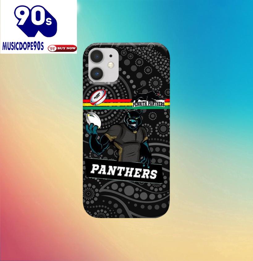 NRL Penrith Panthers Mascot Navy Indigenous Phone Case NRL Penrith Panthers Mascot Navy Indigenous Phone Case