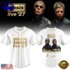 Oasis Live ’27 Limited Edition Signature White Baseball Jersey, Music Fan Baseball Jersey