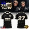 Oasis Live ‘27 Signature Raglan Black T Shirt, Viral 3D Music Tee