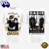 Oasis Live 27 The Band With The 3 Stripes Graphic White T Shirt, Viral 3D Music Tee