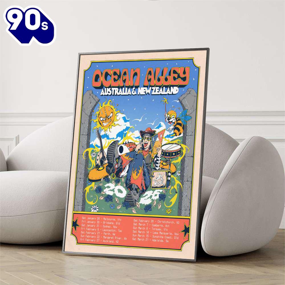Ocean Alley 2026 Tour Australia And New Zealand Poster Ocean Alley 2026 Tour Australia And New Zealand Poster