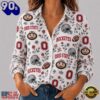 Ohio State Buckeyes NCAA College Spirit Blossoms Women Casual Shirt, NCAA Women Fan Shirt