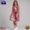 Oklahoma Sooners NCAA Sporty Floral Elegance Women’s Sleeveless Dress, NCAA Sleeveless Dress