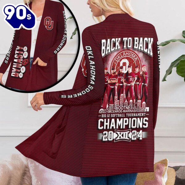Oklahoma Sooners Women’s Softball Women’s Patch Pocket Cardigan Gift Christmas