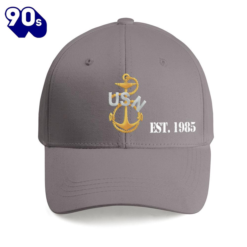 Old School Navy Chiefs Anchor Embroidered Cap Old School Navy Chiefs Anchor Embroidered Cap