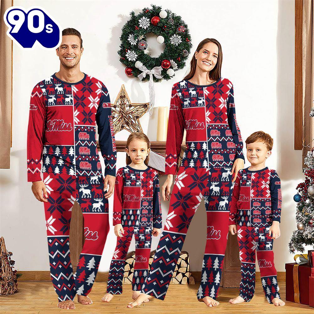 NCAA Family Pajama Sets Ole Miss Rebels Pajamas Personalized NCAA Family Pajama Sets Ole Miss Rebels Pajamas Personalized