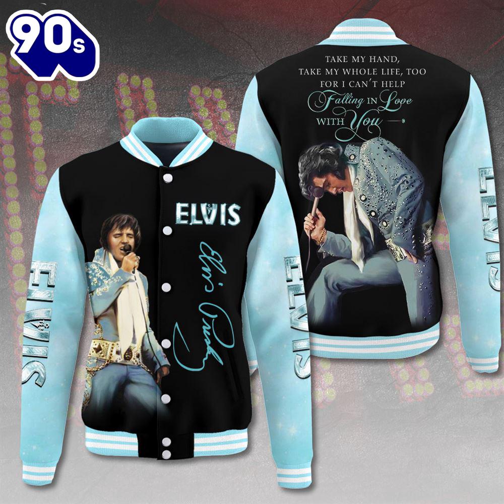 On Stage Of Elvis Presley Memories Sport Jacket, Baseball Jacket Gift Xmas On Stage Of Elvis Presley Memories Sport Jacket, Baseball Jacket Gift Xmas