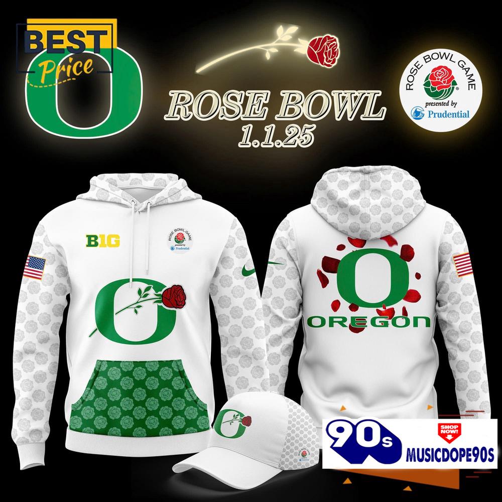 Oregon Ducks Football Rose Bowl Game Limited Hoodie, Cap