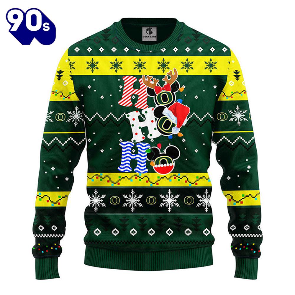 Oregon Ducks Hohoho Mickey Christmas Ugly Sweater Gift Christmas Oregon Ducks Hohoho Mickey Christmas Ugly Sweater Gift Christmas