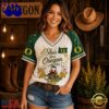 Oregon Ducks NCAA Bow and Floral Team Spirit V Neck T Shirt, Trending NCAA V Neck