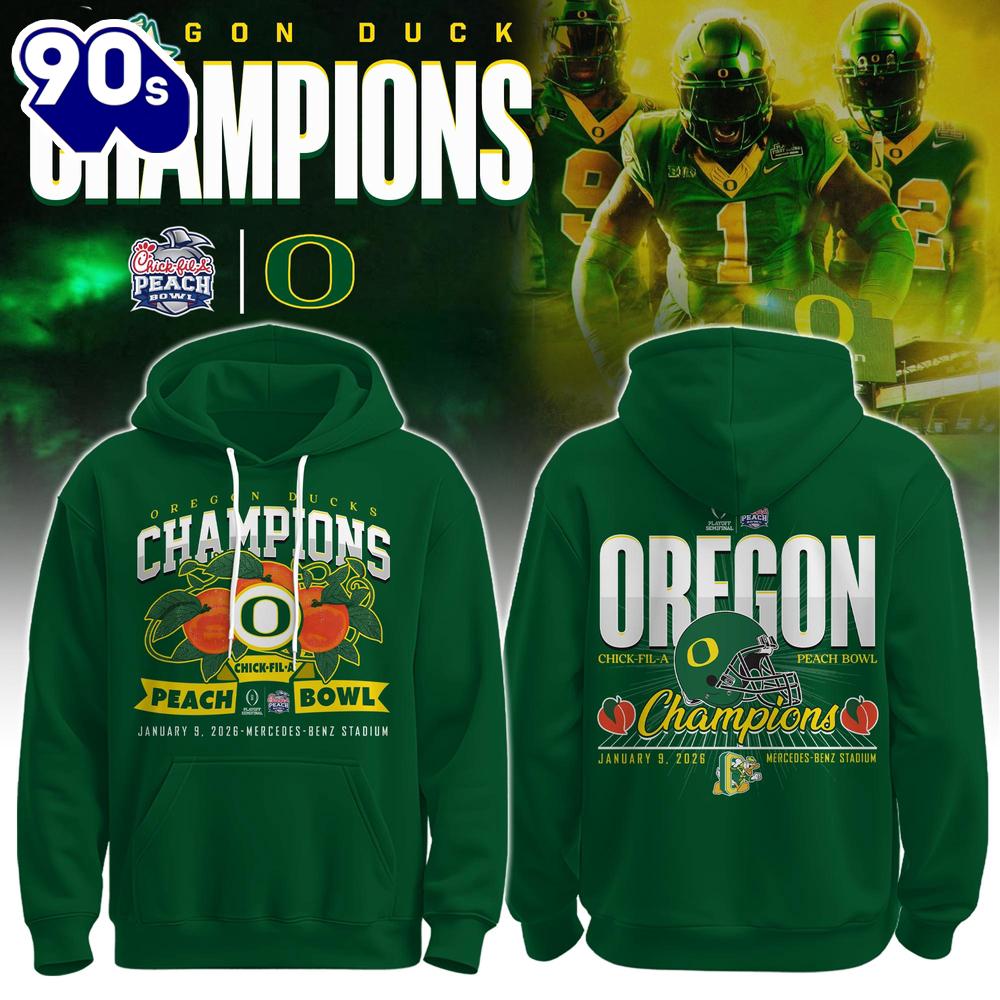 Oregon Ducks Special Peach Bowl Champions Limited Edition Hoodie #2 Oregon Ducks Special Peach Bowl Champions Limited Edition Hoodie #2