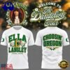 Oregon Ducks x Ella Langley Choosin Oregon The Dandelion Tour 2026 White T Shirt, Viral 3D Music Tee