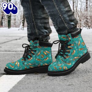 Otter Leather Boots Animal Custom Shoes Funny For Otter Lover