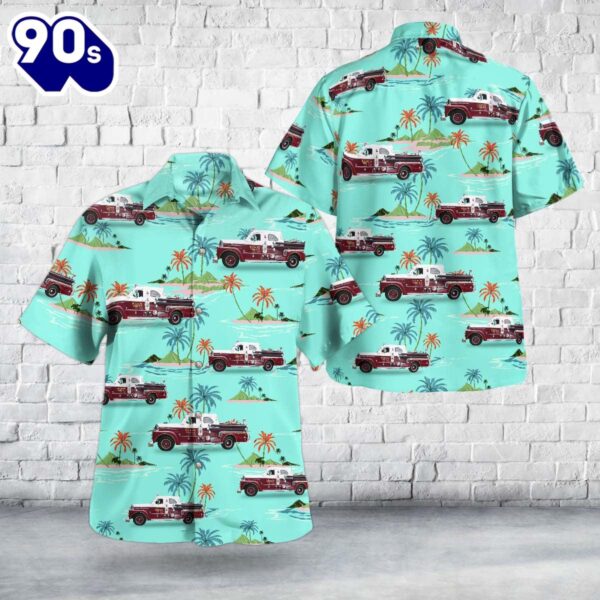 Paris, Kentucky, Paris Fire Department 1961 Seagrave Pumper Fire Truck Hawaiian Shirt