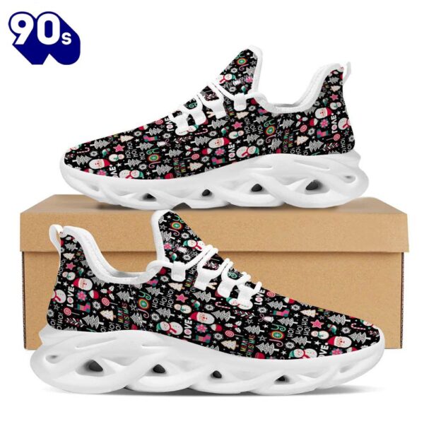 Party Elements Christmas Print Pattern White Max Soul Shoes