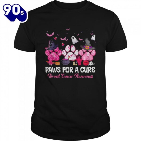 Paws for a Cure Dog Lovers Breast Cancer Halloween Costume T-Shirts For Man And Women