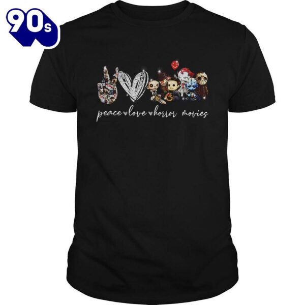 Peace Love Horror Movies Shirts