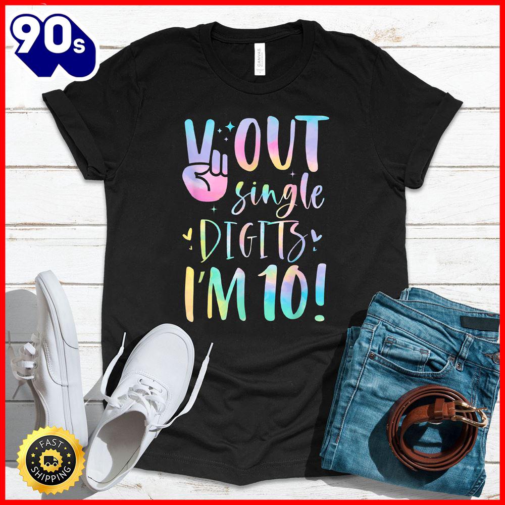 Halloween 2025 Peace Out Single Digits I'm 10 Year Old 10th Birthday Girl T-Shirt Halloween 2025 Peace Out Single Digits I'm 10 Year Old 10th Birthday Girl T-Shirt