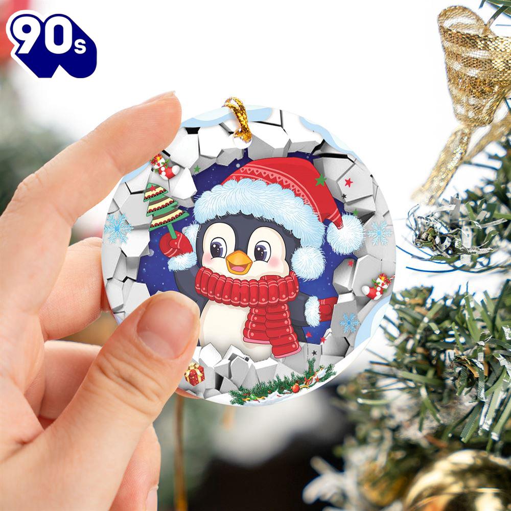 Penguin Break Through Ceramic Ornament Penguin Break Through Ceramic Ornament