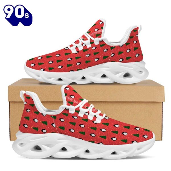 Penguin Christmas Snowy Print Pattern White Max Soul Shoes