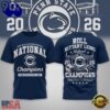 Penn State Nittany Lions NCAA Road to Glory 2026 Football Champions 3D Shirt , Trending NCAA 3D Tee