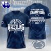 Penn State Nittany Lions Wrestling 3D Apparel Trend For Man And Women Rock Music 3D Shirt