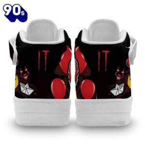 Pennywise IT Face Shoes Custom High Top Air Force Shoes Sneakers Horror Fans