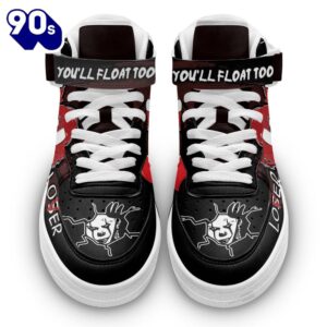 Pennywise IT Face Shoes Custom High Top Air Force Shoes Sneakers Horror Fans