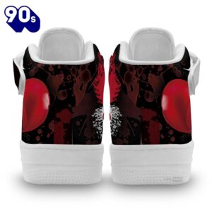 Pennywise IT Shoes Custom High Top Air Force Shoes Sneakers Horror Fans