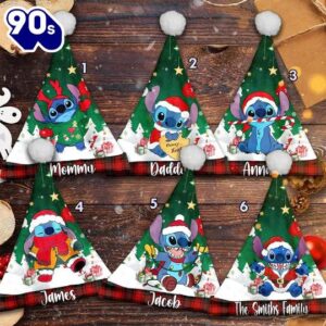 Personalize Cute Stitch Christmas Santa…
