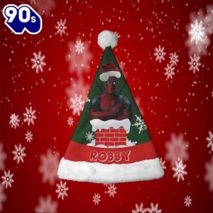 Personalize Deadpool Christmas Santa Hat,…