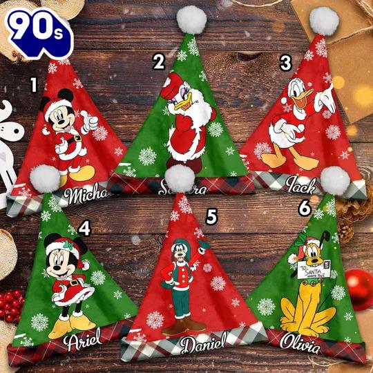 Personalize Mickey And Friends Cartoon Movie Christmas Hat Personalize Mickey And Friends Cartoon Movie Christmas Hat