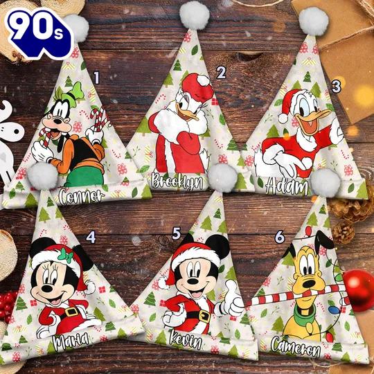 Personalize Mickey And Friends Christmas Santa Hat, Mickey Mouse Xmas Santa Hat Personalize Mickey And Friends Christmas Santa Hat, Mickey Mouse Xmas Santa Hat