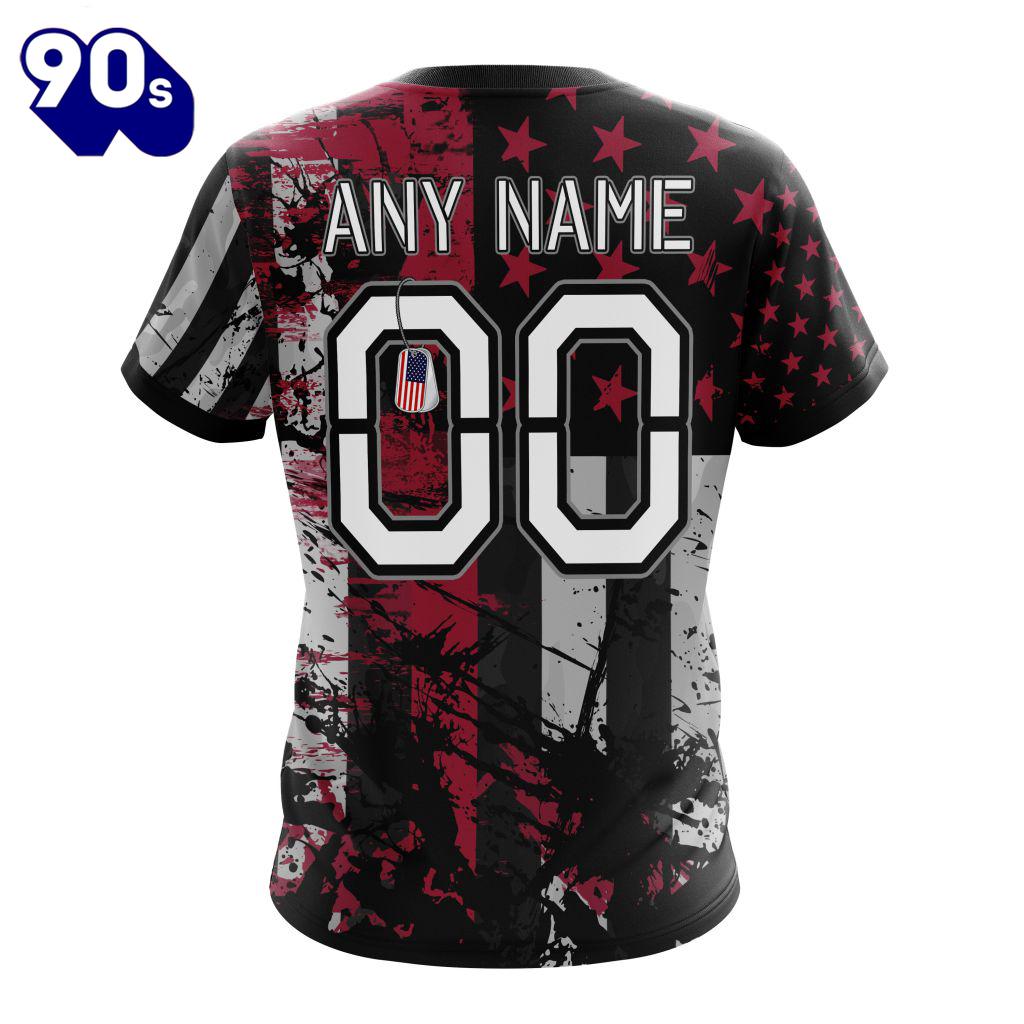 Personalized Arizona Cardinals Classic Grunge American Flag Vetaran 3D Shirt Unisex Personalized Arizona Cardinals Classic Grunge American Flag Vetaran 3D Shirt Unisex