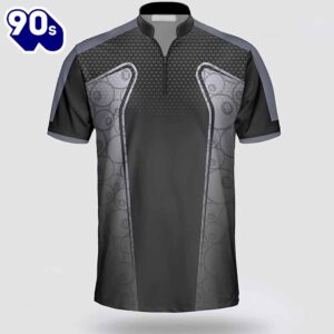 Personalized Billiard Pattern Grey Black Billiard Jerseys Shirt