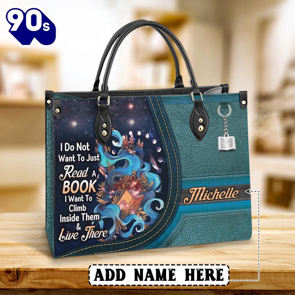 Personalized Book I Do Not Want To Just Read A Book Leather Bag , Christian Bags Gift For Women Christmas Personalized Book I Do Not Want To Just Read A Book Leather Bag , Christian Bags Gift For Women Christmas