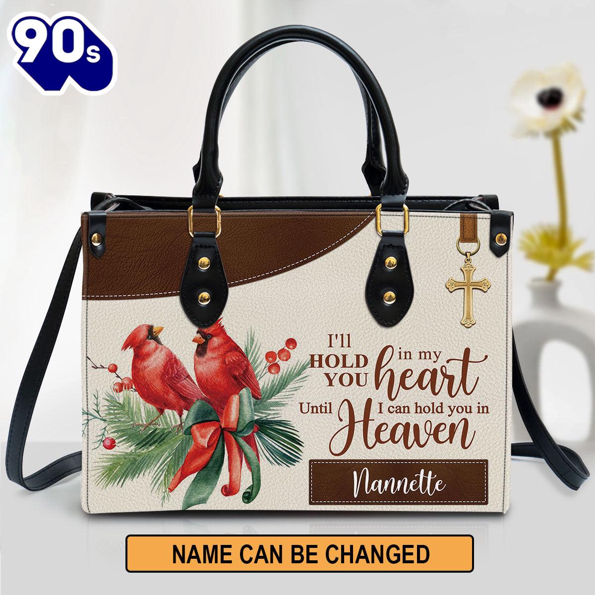 Personalized Cardinal Bird Leather Handbag , Christian Bags Gift For Women Christmas Personalized Cardinal Bird Leather Handbag , Christian Bags Gift For Women Christmas