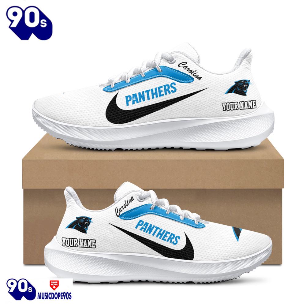 Personalized Carolina Panthers Nike Running Sneakers Personalized Carolina Panthers Nike Running Sneakers