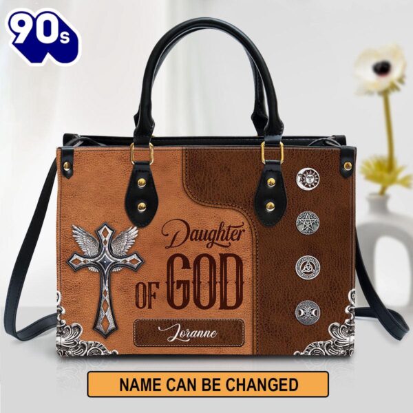 Personalized Daughter Of God Leather Bag , Christian Bags  Gift For Women Christmas