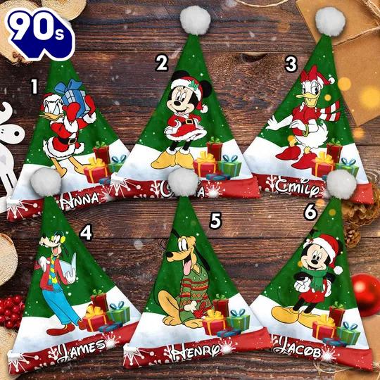 Personalized Disney Christmas Mickey Mouse and Friends Christmas Hat