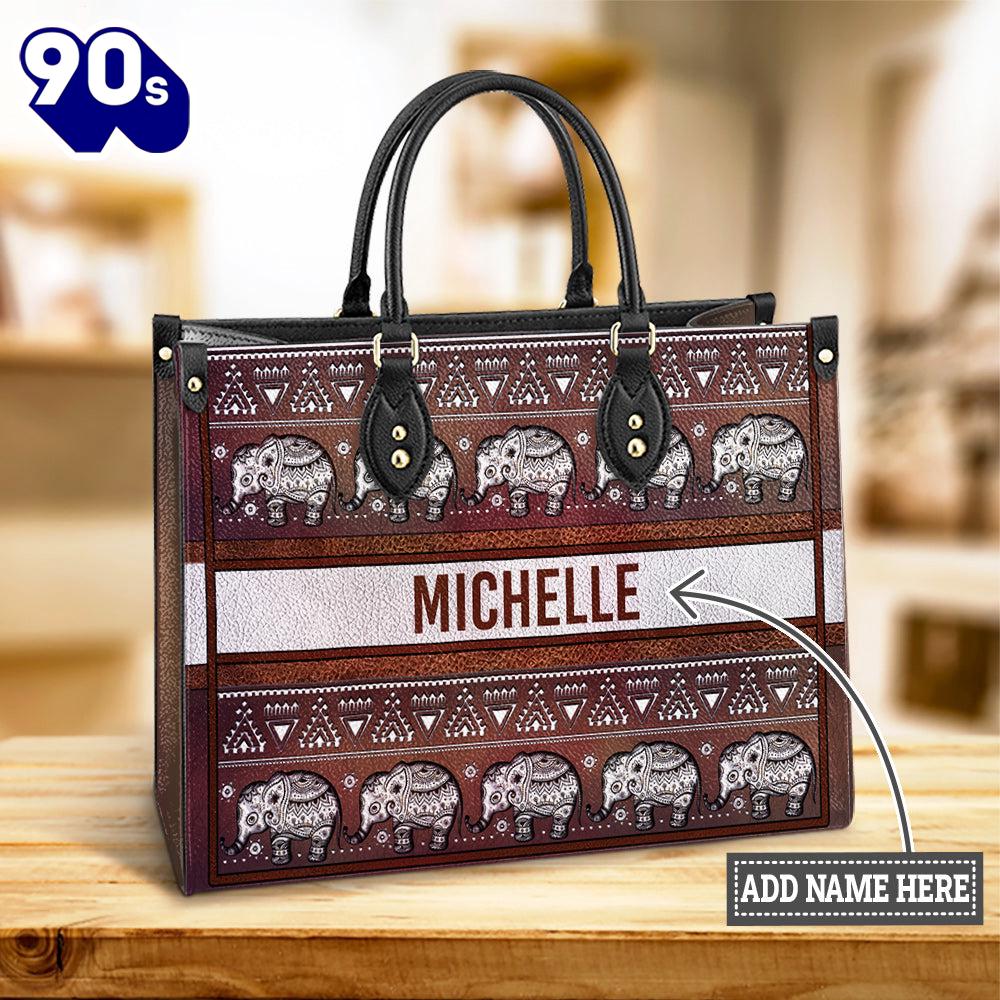 Personalized Elephant Mandala Border Leather Carving Style Leather Bag , Christian Bags Gift For Women Christmas Personalized Elephant Mandala Border Leather Carving Style Leather Bag , Christian Bags Gift For Women Christmas