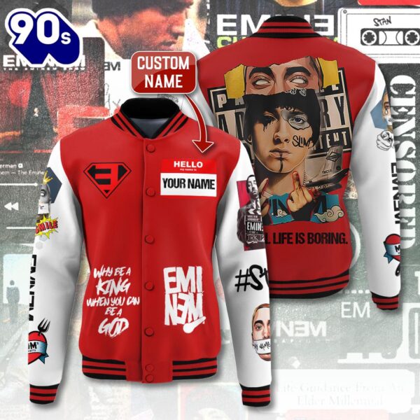 Personalized Eminem Varsity Jacket For Fans