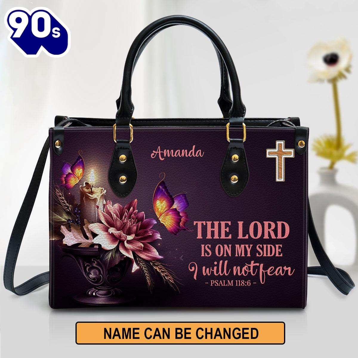 Personalized Flower I Will Not Fear Leather Bag , Christian Bags Gift For Women Christmas Personalized Flower I Will Not Fear Leather Bag , Christian Bags Gift For Women Christmas