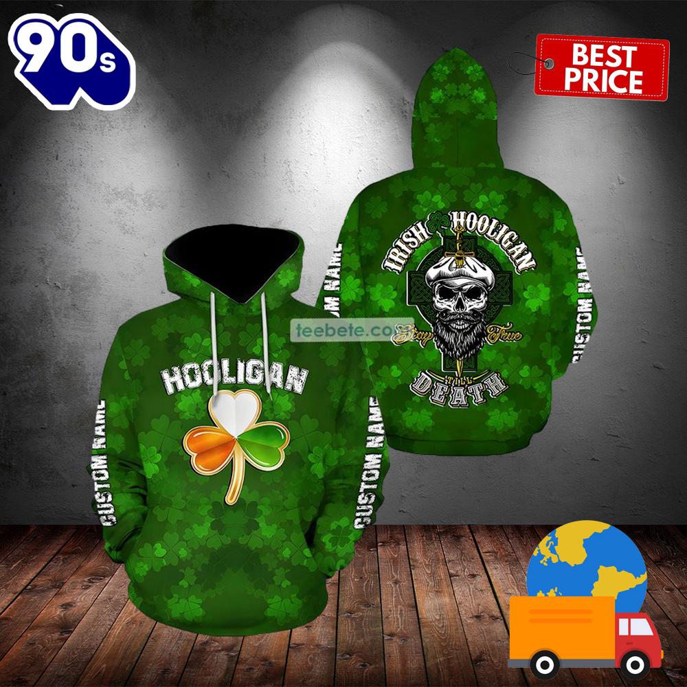 Personalized Hooligan St Patricks Day Green 3D Hoodie For Women 2025 Personalized Hooligan St Patricks Day Green 3D Hoodie For Women 2025