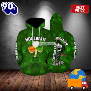 Personalized Hooligan St Patricks Day Green 3D Hoodie For Women 2025