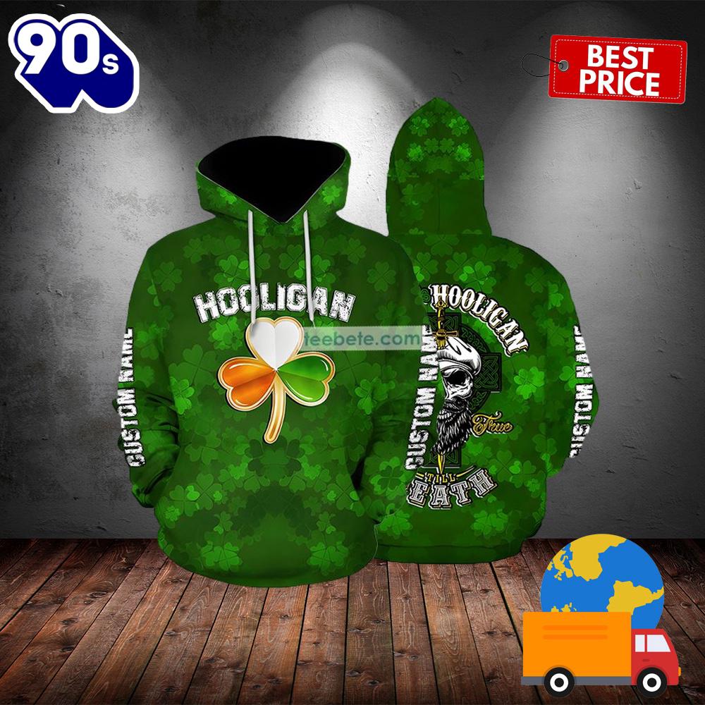 Personalized Hooligan St Patricks Day Green 3D Hoodie For Women 2025 Personalized Hooligan St Patricks Day Green 3D Hoodie For Women 2025