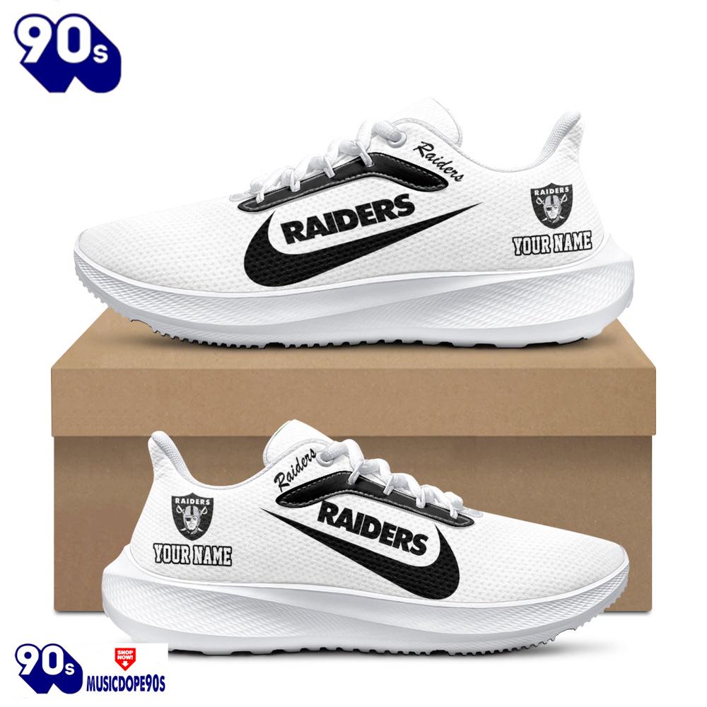 Personalized Las Vegas Raiders Nike Running Sneakers Personalized Las Vegas Raiders Nike Running Sneakers