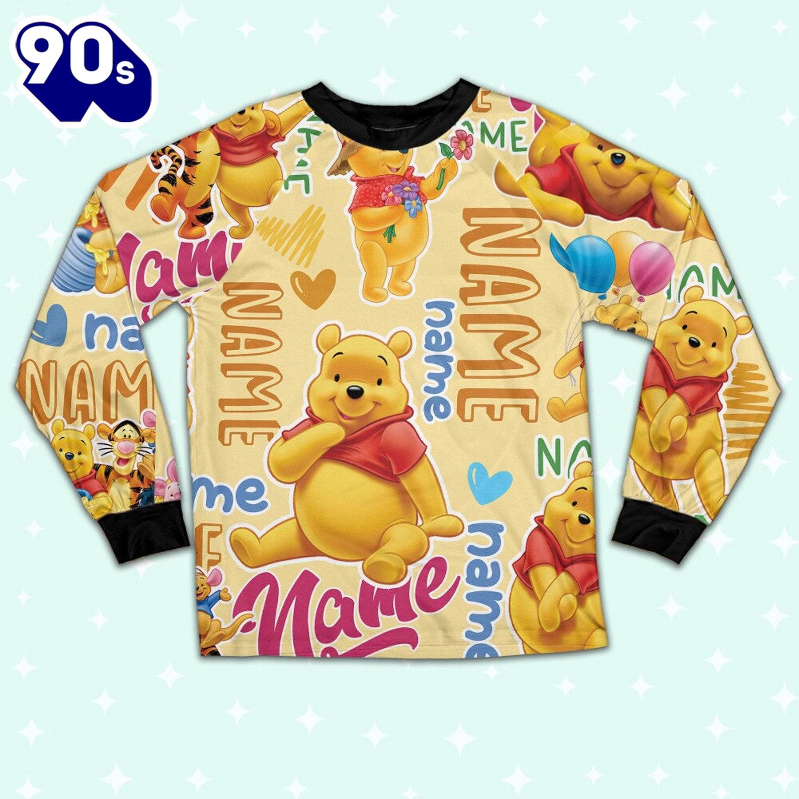 Personalized Name Classic Winnie the Pooh Pajamas Set - Movie Cartoon Holiday Pajamas Personalized Name Classic Winnie the Pooh Pajamas Set - Movie Cartoon Holiday Pajamas