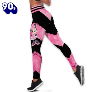 Personalized Name Minnie Pattern Hoodie And Leggings Set